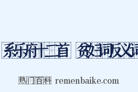 系乐府十二首·贫妇词反义词是什么意思的图片
